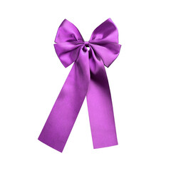 purple ribbon isolated on white background.