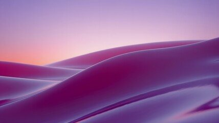 A Serene Landscape of Rippling Violet and Pink Hues Capturing the Subtle Beauty of a Tranquil Dawn in a Dreamy Abstract Environment