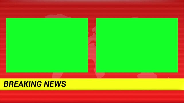 Breaking News Frame Overlay Animation Green Screen
