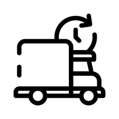 E-commerce line icon. Fast product delivery.