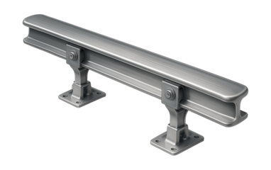 Overhead conductor rail featuring built-in support structures.