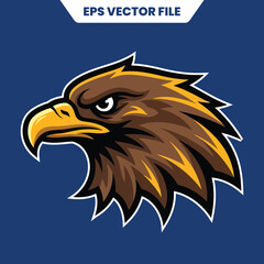 Obraz premium Powerful and Majestic Eagle Head Mascot Vector Illustration.