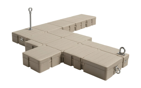 Modular floating dock with adjustable design and durable anchorage options. - Powered by Adobe