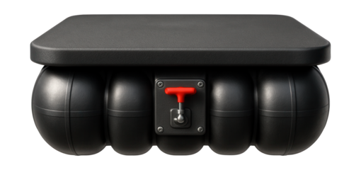 Pneumatic docking platform featuring adjustable buoyancy and an emergency release