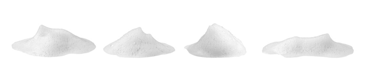 
Abstract soap bubbles. Set of soap bubbles. Shampoo or shower gel. Separate soap bubbles on white...