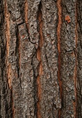 Obraz premium Extreme close-up of rough, weathered tree bark showing deep crevices and natural texture, ideal for background use or design elements ,camouflage ,protective ,growth