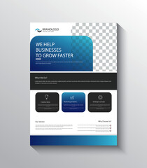 Professional business flyer template for company and marketing promotion