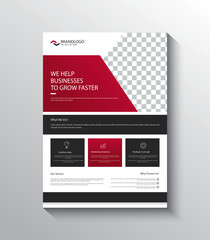 Business flyer template for professional company, corporate promotion, and marketing