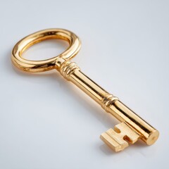 Close up of golden key symbolizing mortgage success