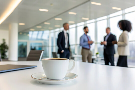 Coffee Break at the Office A Moment of Business Relaxation