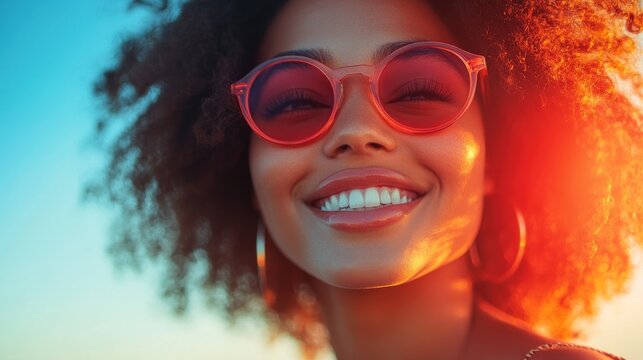 Celebrating world photography day with happy biracial woman urban setting gigapixel image - Powered by Adobe