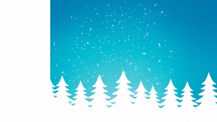 Celebrate winter holidays with a snowy Christmas tree design