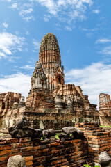 Ancient Buddhist temple of Wat Phra Ram in Ayutthaya, Thailand, the ancient capital of Siam. Built...