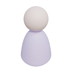 3d white people icon