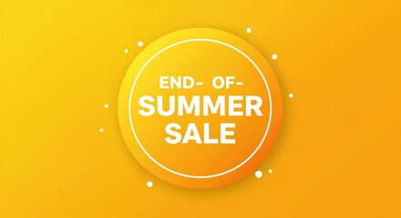 End-of-Summer Sale Announcement: A vibrant circular emblem with the words End-of-Summer Sale, a call to action set against a warm and inviting background, offering a visual invitation to shoppers.