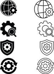 Collection of Settings, Security, and Management Icons