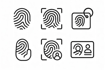 Fingerprint Icons: A collection of meticulously crafted fingerprint icons, each representing a unique pattern of identity and security.