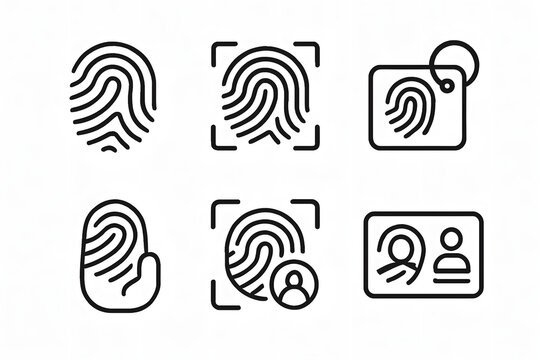 Fingerprint Icons: A collection of meticulously crafted fingerprint icons, each representing a unique pattern of identity and security.