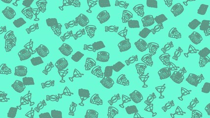 Many stylized drawings of candy and ice cream treats, perfect for creating fun and colorful designs for a variety of projects. - Powered by Adobe