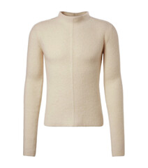 Sweater isolated on white background, casual vintage knitted sweater, wool cardigan, top view for men