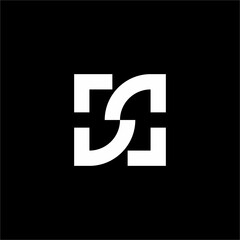 Fototapeta premium A modern, geometric logo forming the letter S within a symmetrical cross shape. Futuristic and dynamic. Ideal for gaming or streaming tech.