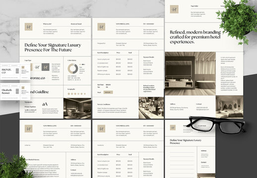 Brown And Black Brand Guidelines Hotel Luxury