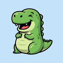 Fototapeta premium cartoon crocodile with a smile