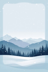 winter landscape vector illustration