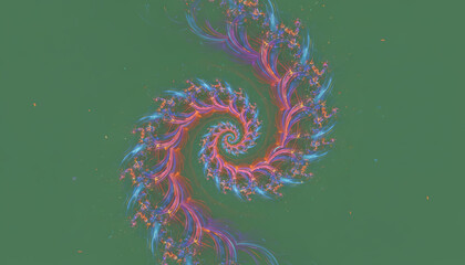 Colorful fractal spiral design illustrating the beauty of mathematics in art and nature.