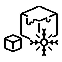 Ice icon, line icon style