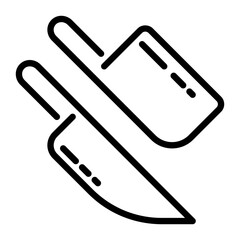 Knife icon, line icon style