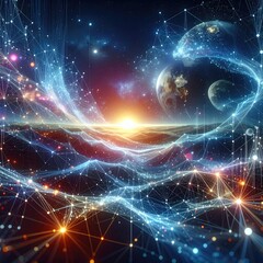 Cosmic digital network with Earth