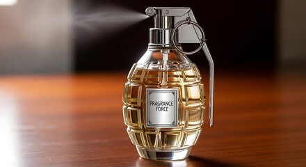 Explosive fragrance awaits with this unique grenade shaped perfume bottle spraying scent
