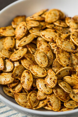Roasted Homemade Spicy Pumpkin Seeds