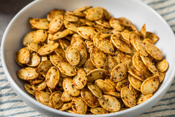 Roasted Homemade Spicy Pumpkin Seeds