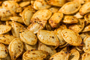 Roasted Homemade Spicy Pumpkin Seeds