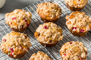 Autumn Homemade Cranberry Orange Muffins