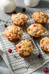 Autumn Homemade Cranberry Orange Muffins