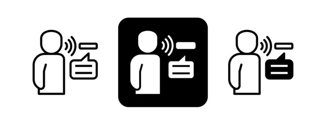 Assistive Technology  Solid color and black line drawing vector illustration set