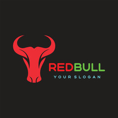vector illustration of a burning bull