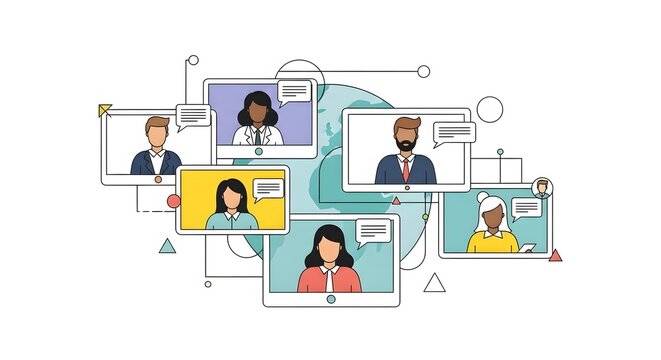 Video Conference Communication A Modern Digital Network of Global Connectivity and Collaboration