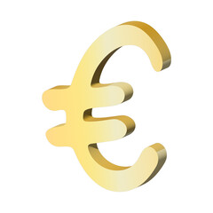 3d euro currency symbol. Single element for design