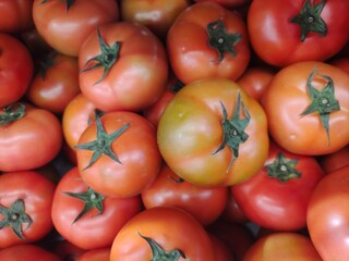 Close-Up of Organic Tomatoes with Natural Texture