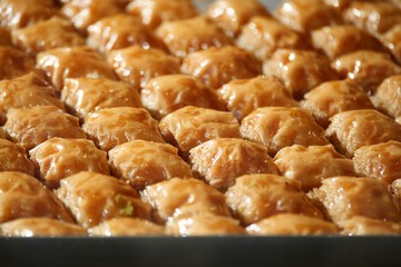 Delicious baklava prepared for a festive gathering
