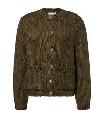 Men&rsquo;s knitted sweater isolated on white background, winter pullover