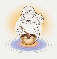 Sonic Healing Energy  Sound Therapy with Singing Bowl and Radiant Waves