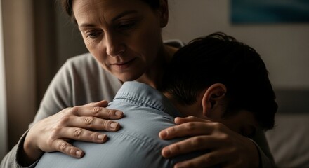 Embracing Support An Authentic Human Connection Manifesting in Moments of Comfort and Reassurance, Fostering Unity and Shared Understanding