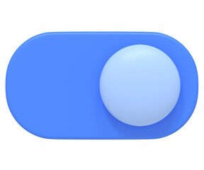 3D Toggle Switch on Icon Blue