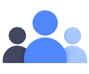 Teamwork Icon 3D Render Illustration