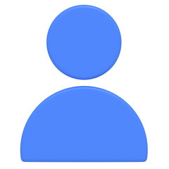 Abstract Person Icon, Blue Color